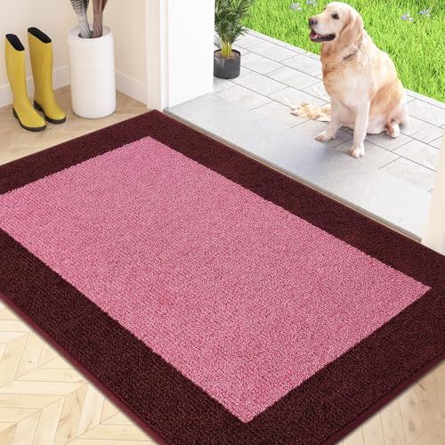 FCSDETAIL Schmutzfangmatte Innen 60 x 90 cm, rutschfeste Fußmatte, waschbar Sauberlaufmatte, absorbierend Fussmatte für Hund, Eingang, Haustür von FCSDETAIL