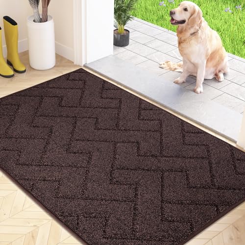 FCSDETAIL Schmutzfangmatte Innen 60 x 90 cm, rutschfeste Fußmatte, waschbar Sauberlaufmatte, absorbierend Türmatte, Fussmatte Teppich für Hund, Eingang, Haustür & Flur von FCSDETAIL