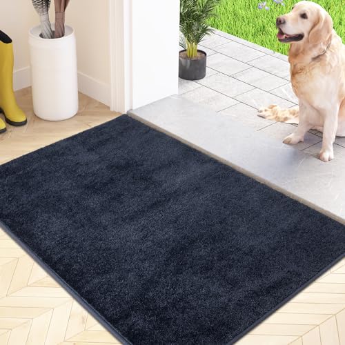 FCSDETAIL Schmutzfangmatte Innen 60 x 90 cm, rutschfeste Maschinenwaschbare Fußmatte, Sauberlaufmatte, Eingangstürmatte mit Wasserabsorbierenden, Fussmatte für Hund, Eingang, Haustür & Flur von FCSDETAIL