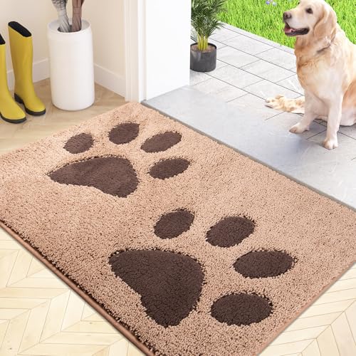 FCSDETAIL Schmutzfangmatte waschbar 60 x 90 cm, Fußmatte Innen, absorbierend Fussmatte, rutschfeste Sauberlaufmatte, wasserdicht Teppich für Hund, Eingang, nasse Pfoten von FCSDETAIL