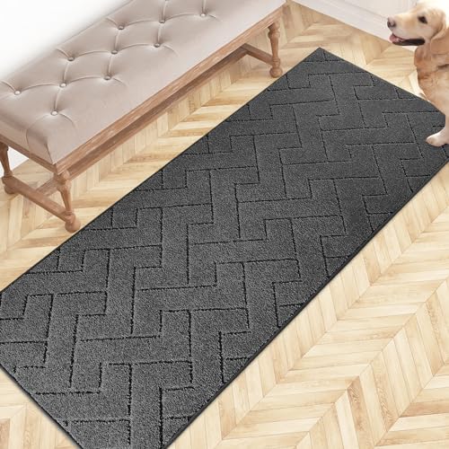 FCSDETAIL Schmutzfangmatte Innen 60 x 150 cm, rutschfeste Fußmatte, waschbar Sauberlaufmatte, absorbierend Fussmatte, Läufer Teppich für Hund, Eingang, Haustür, Flur, Küchen von FCSDETAIL