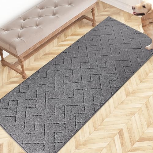 FCSDETAIL Schmutzfangmatte Innen 60 x 150 cm, rutschfeste Fußmatte, waschbar Sauberlaufmatte, absorbierend Fussmatte, Läufer Teppich für Hund, Eingang, Haustür, Flur, Küchen von FCSDETAIL