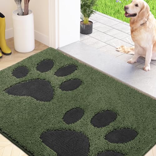 FCSDETAIL Schmutzfangmatte waschbar 50 x 80 cm, Fußmatte Innen, absorbierend Fussmatte, rutschfeste Sauberlaufmatte, wasserdicht Teppich für Hund, Eingang, nasse Pfoten von FCSDETAIL