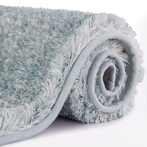 FCSDETAIL rutschfeste, Hochflor Badteppiche, Maschinenwaschbare Badematte, Badvorleger mit Wasserabsorbierenden, Weichen Mikrofasern für Badewanne, Dusche und Badezimmer von FCSDETAIL