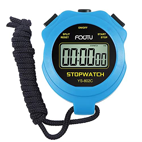 FCXJTU Einfacher digitaler Sport-Stoppuhr-Timer, Keine Glocken, Keine Uhr, kein Alarm, nur Stoppuhrmodus, einfache stille Stoppuhr für eine Runde mit EIN/AUS für Schwimmen, Laufen, Kindertrainer von FCXJTU