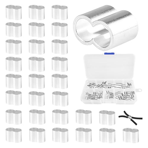 FCXQG 50 Pcs Seilklemme Gummiseil Mit Aufbewahrungsbox 6mm Expanderseil WüRgeklemmen Aus Aluminium Geeignet FüR Dehnseile,Planenseile Und Gummiseile FCXQG 50 Pcs Seilklemme Gummiseil Mit Aufbewahrungsbox 6mm Expanderseil WüRgeklemmen Aus Aluminium Geeignet FüR Dehnseile,Planenseile Und Gummiseile von FCXQG