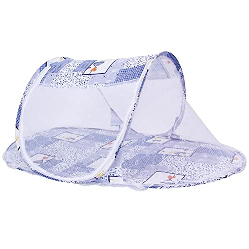 Kleinkind Baby Moskitonetz Zelt - Faltbare Baby-Krippe Tragbares Selbsttragendes ReißVerschluss Babyreisebett Krippen-Moskitonetz Mit Geeignet Familien- Outdoor-Reisen (Blau 110 * 65 * 60cm) von FCXVXCL