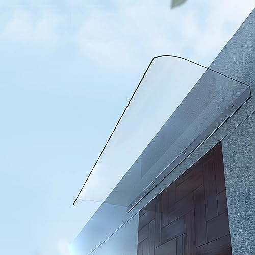 Türüberdachung für den Außenbereich, Veranda-Markise, Fenster-Regenschutzabdeckung, Türfenster-Überdachung, transparente Polycarbonat-Abdeckung, 3,5 mm dick, Schnee- und Regenblocker (50 x 120 cm/19,6 von FCYNNV