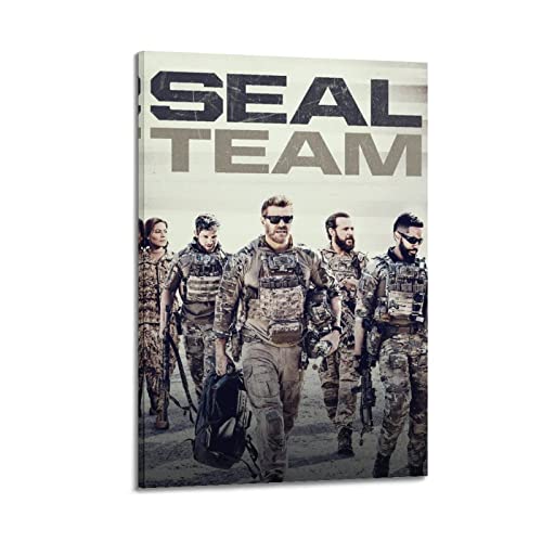 FCYYDS Seal Team Poster TV-Serie Poster Leinwand Poster Wandkunst Druck Ästhetische Raumdekoration Home Office Dekoration 40 x 60 cm Rahmenstil von FCYYDS