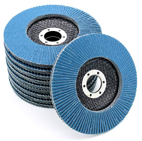 Profi-Fächerscheiben │ blau │ 10 Stück │ Ø 115 mm │ Korn 120 │ Inox │ Schleifscheiben │ Lamellenscheiben von FD-Workstuff