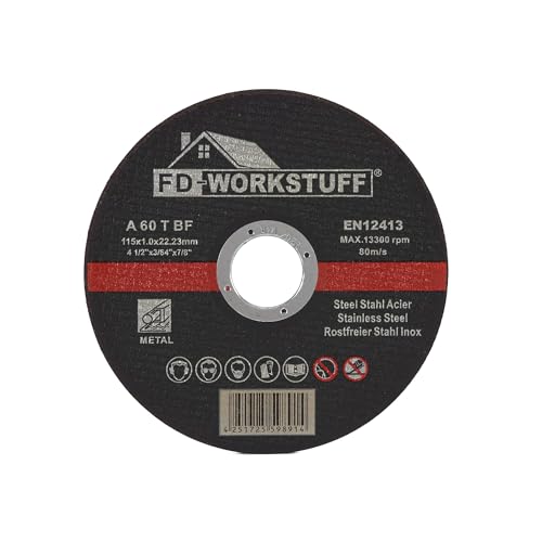 Profi-Flexscheiben │ 10 Stück │ Ø 115 mm, 1 mm dünn │ für Flex, Trenn- und Winkelschleifer │ Inox │ Trennscheiben │ by FD-Workstuff Profi-Flexscheiben │ 10 Stück │ Ø 115 mm, 1 mm dünn │ für Flex, Trenn- und Winkelschleifer │ Inox │ Trennscheiben │ by FD-Workstuff von FD-Workstuff