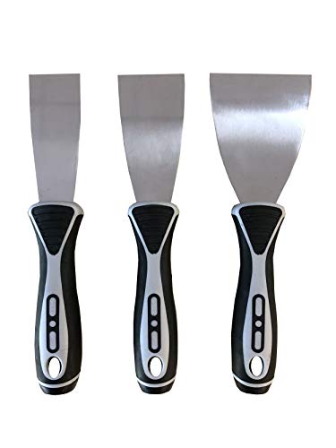 Profi-Spachtel │ 3 Stück │ 40 mm, 50 mm und 76 mm │ mit hochwertigem Griff │ rostfrei │ Stahl │ Palettenmesser │ Malerspachtel │ Schaber │ by FD-Workstuff von FD-Workstuff