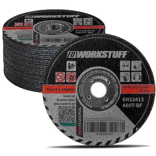 Profi-Trennscheiben Trennscheiben | 25er Pack | Ø 75 x 1 mm | INOX | geeignet für Akku- oder Druckluft-MiniFlex-Winkelschleifer Profi-Trennscheiben Trennscheiben | 25er Pack | Ø 75 x 1 mm | INOX | geeignet für Akku- oder Druckluft-MiniFlex-Winkelschleifer von FD-Workstuff