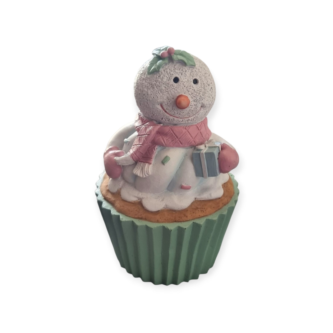 Dekofigur Cupcakes Schneemann 14,5 x 9 x 9 cm bunt von FD
