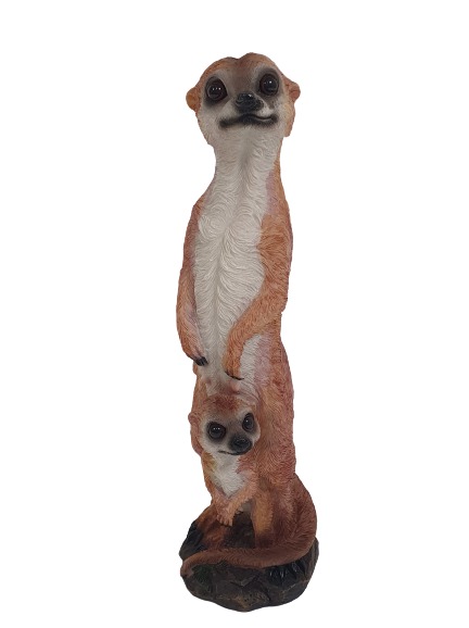 Dekofigur Erdmännchen mit Kind 29 x 9 cm braun Dekofigur Erdmännchen mit Kind 29 x 9 cm braun von FD