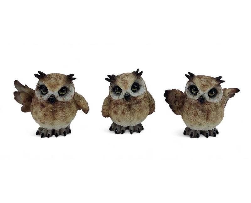 Dekofigur Eule 8 x 10 x 5 cm braun 3-fach sortiert Dekofigur Eule 8 x 10 x 5 cm braun 3-fach sortiert von FD