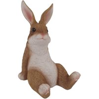 Dekofigur Hase sitzend 24 x 17 x 16 cm braun weiß Skulptur Dekofigur Hase sitzend 24 x 17 x 16 cm braun weiß Skulptur von FD