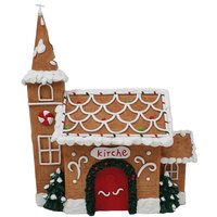 Figur Pfefferkuchen Kirche 30,5 x 25,5 x 14 cm braun Weihnachtsfigur Figur Pfefferkuchen Kirche 30,5 x 25,5 x 14 cm braun Weihnachtsfigur von FD