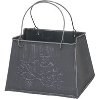 Pflanzgefäß Tasche S Zink 11 x 13 x 16 cm grau Blumentopf Pflanzgefäß Tasche S Zink 11 x 13 x 16 cm grau Blumentopf von FD