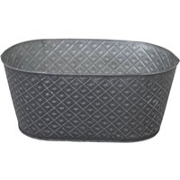 Pflanzgefäß Wanne S Zink 9 x 11,5 x 18 cm grau Blumentopf Pflanzgefäß Wanne S Zink 9 x 11,5 x 18 cm grau Blumentopf von FD