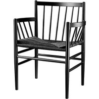 Stuhl mit Armlehne J81 Buche black/black von FDB Møbler