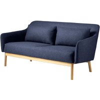 FDB Møbler - Gesja 2-Sitzer Sofa L38, Eiche natur / Camira Synergy Alike LDS62 royal blue von FDB Møbler