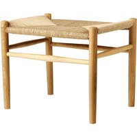 FDB Møbler - J83 Hocker, Eiche matt lackiert / Naturgeflecht von FDB Møbler