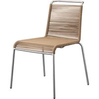 FDB Møbler - M20 Teglgård Stuhl Outdoor, Kordel braun von FDB Møbler