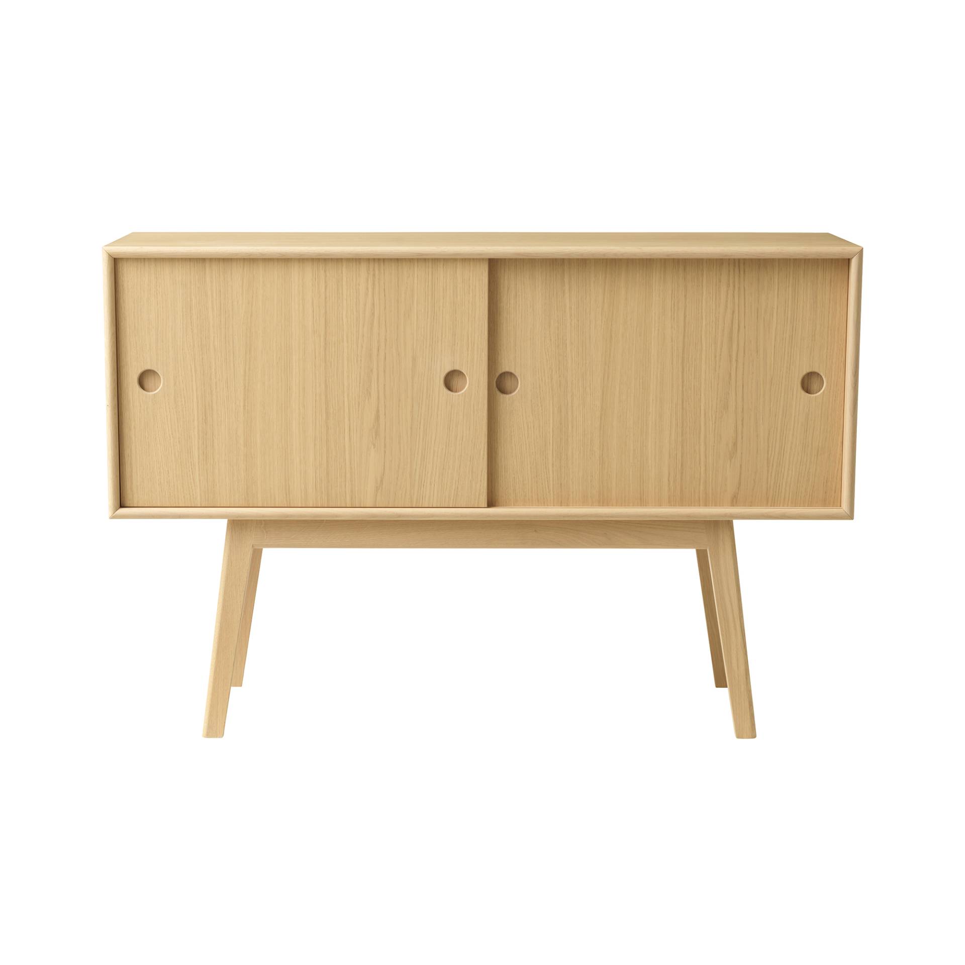 FDB Møbler - A83 Butler Sideboard - natur/lackiert/LxBxH 105x35x70cm/mit Schiebetüren und Einlegeboden von FDB Møbler