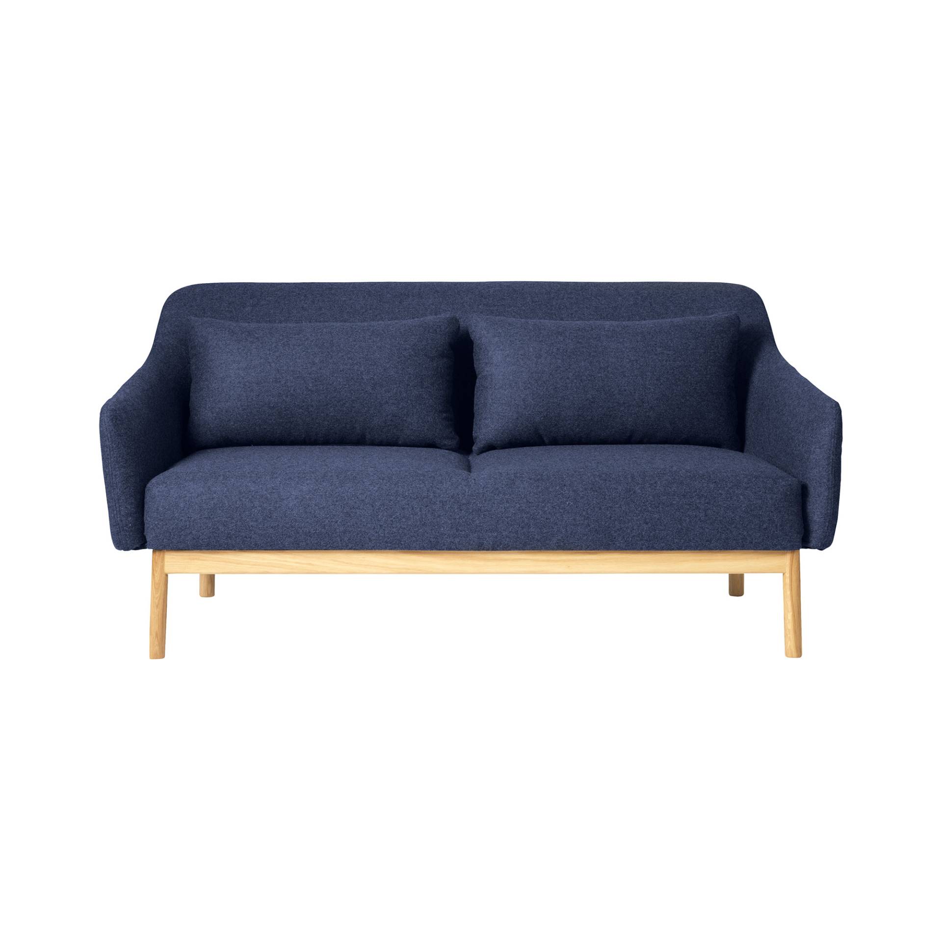 FDB Møbler - L38 Gesja Sofa 2-Sitzer - königsblau/lackiert/BxHxT 155x73,5x77cm/Gestell Eiche von FDB Møbler