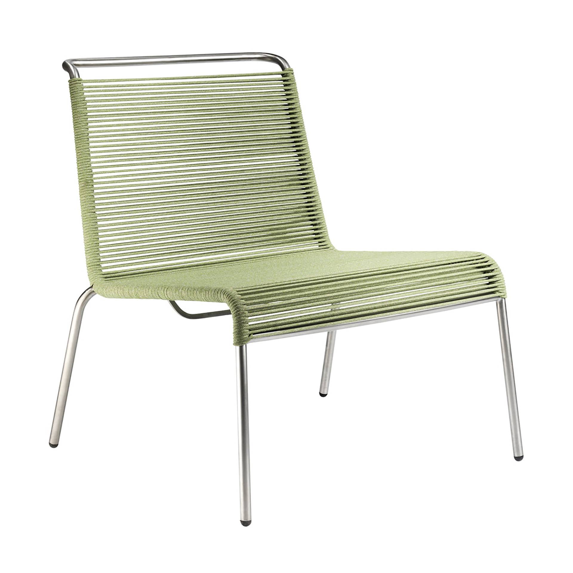 FDB Møbler - M20L Teglgård Garten Lounge Sessel - metallisch grün/gebürstet/BxHxT 72x64x65,5cm/Sitztiefe 64cm von FDB Møbler