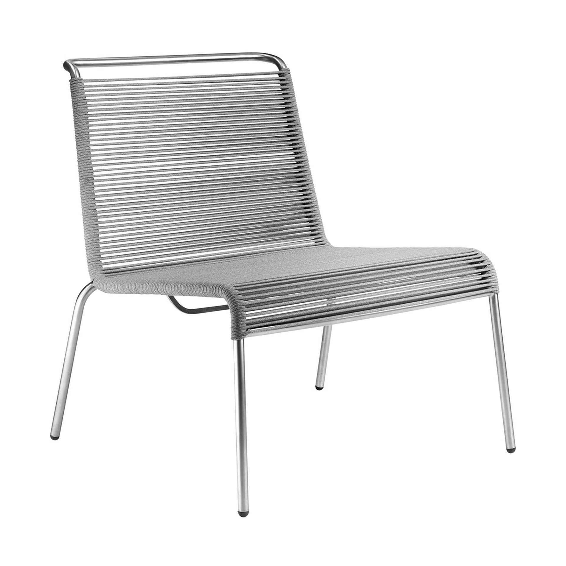 FDB Møbler - M20L Teglgård Garten Lounge Sessel - metallisch hellgrau/gebürstet/BxHxT 72x64x65,5cm/Sitztiefe 64cm von FDB Møbler