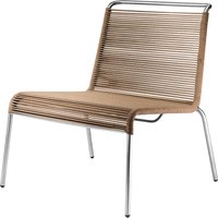 FDB Møbler - M20L Teglgård Lounge Sessel Outdoor, Kordel braun von FDB Møbler