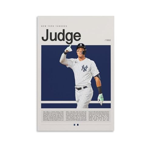 FDBEKPJY Aaron Judge Baseball (1) Leinwandposter Schlafzimmer Dekor Landschaft Büro Zimmer Dekor Geschenk 20 x 30 cm von FDBEKPJY