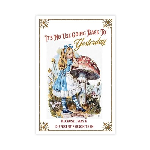 FDBEKPJY Alice im Wunderland Alice Zitat, I Was A Different Leinwand-Poster, Schlafzimmer-Dekor, 30 x 45 cm FDBEKPJY Alice im Wunderland Alice Zitat, I Was A Different Leinwand-Poster, Schlafzimmer-Dekor, 30 x 45 cm von FDBEKPJY