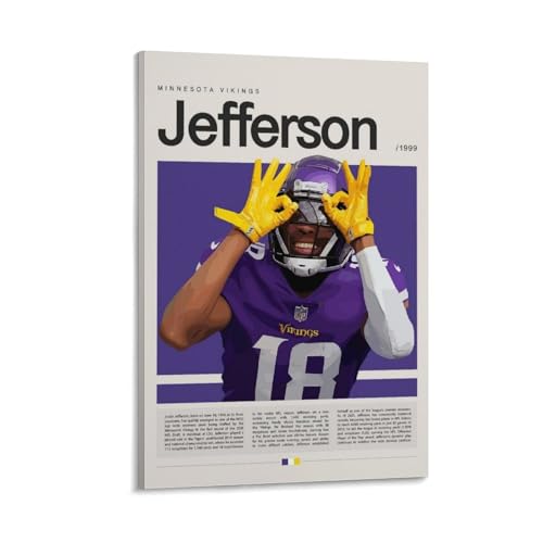 FDBEKPJY Justin Jefferson NFL Leinwandposter Schlafzimmer Dekor Landschaft Büro Zimmer Dekor Geschenk 30 x 45 cm FDBEKPJY Justin Jefferson NFL Leinwandposter Schlafzimmer Dekor Landschaft Büro Zimmer Dekor Geschenk 30 x 45 cm von FDBEKPJY