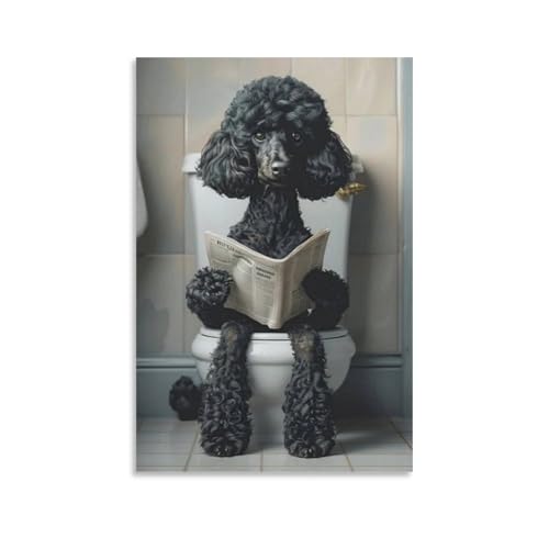 FDBEKPJY Königspudel Schwarz Sitzt Auf Der Toilette Leinwandposter Schlafzimmer Dekor Landschaft Büro Zimmer Dekor Geschenk 30 x 45 cm FDBEKPJY Königspudel Schwarz Sitzt Auf Der Toilette Leinwandposter Schlafzimmer Dekor Landschaft Büro Zimmer Dekor Geschenk 30 x 45 cm von FDBEKPJY