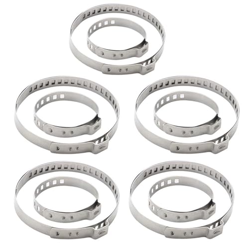 FDCGAS Universal Achsmanschetten Schellen - 10 Stück 20 mm bis 120 mm Klemmschelle Ohrschelle, Edelstahl CV Schlauchschellen Set, 5X groß 5X klein Axle CV Joint-Boot-Klemmen Kit von FDCGAS