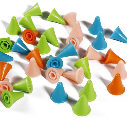 FDCGAS maschenstopper - 30 pcs Stricknadeln Punktschutz,Maschenstopper für Stricknadeln, Nadelspitzen Stopper zum Stricken, Stricknadel Punkt Protektoren(15Stück Klein + 15 Stück Groß) von FDCGAS