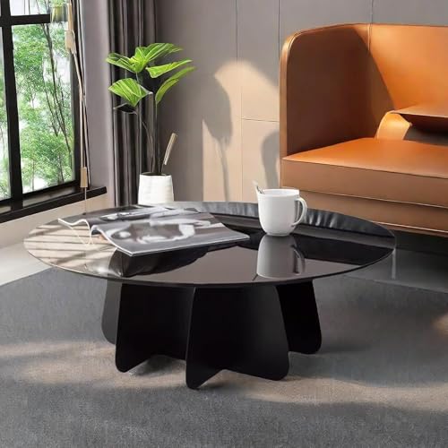 FDCQwyntyrz Restaurant-Tischplatten I Runde Tischplatte aus gehärtetem Glass in Schwarz I Bruchsicher I 7 mm Dicke, gehärtete, abgeschrägte Kante, langlebig und robust, schlagfest(68CM(27IN)) von FDCQwyntyrz