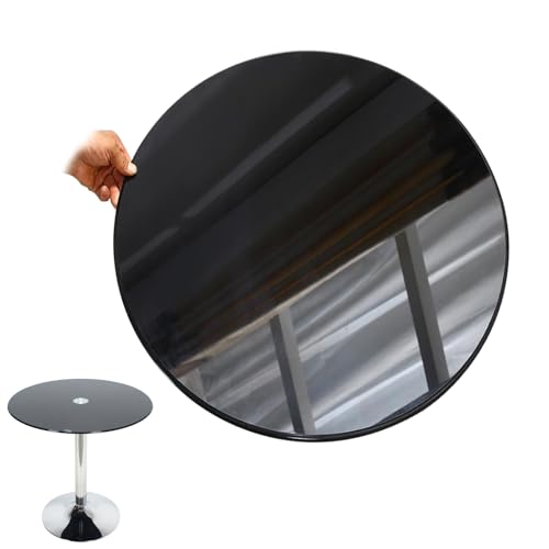 FDCQwyntyrz Schwarze Tischplatte aus gehärtetem Glass – Ersatz-Tischplatte, kleine runde Tischplatte aus Glass, Glatte Kanten, schön abgeschrägt, perfektes kreisförmiges schönes Aussehen(40CM(16IN)) FDCQwyntyrz Schwarze Tischplatte aus gehärtetem Glass – Ersatz-Tischplatte, kleine runde Tischplatte aus Glass, Glatte Kanten, schön abgeschrägt, perfektes kreisförmiges schönes Aussehen(40CM(16IN)) von FDCQwyntyrz