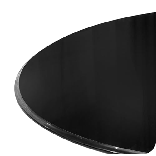Runde Arbeitsplatte aus schwarzem gehärtetem Glass for Esstische, verwendet for Esstische in Hotels, rundes Glastablett for Couchtische, dicke, gehärtete Abschrägung, 68 cm/27 Zoll(95CM(37.4IN)) von FDCQwyntyrz