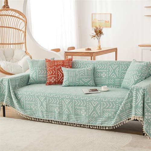 FDDYA Couch Überwurf, Sofa Überzug 1/2/3/4 Sitzer, Sofa Überwurfdecke, Couchüberwürfe Sofabezug Sofaüberwurf Couchdecke Sofaüberwürfe Sofa Bezug Überwurf Sofa Decke(Green,180X260CM(70X102IN)) von FDDYA