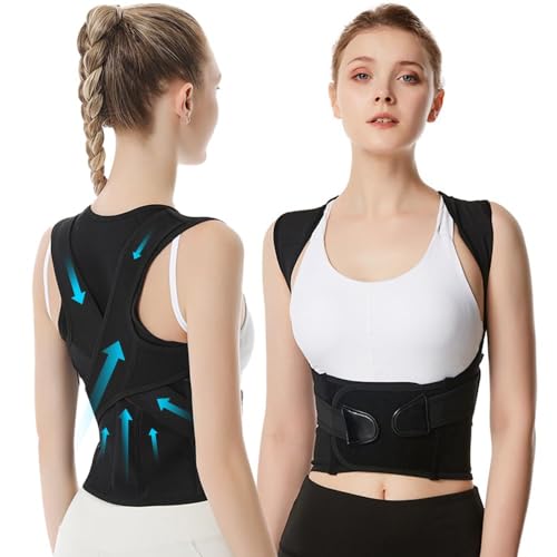 FDEETY Gerader Rücken Geradehalter Haltungskorrektur Rückenbandage Rückenstützgürtel Schulterbandage Herren Ruckenhalterung Korrektur Spinefitter Haltungskorrektur Rücken Damen(XL) von FDEETY