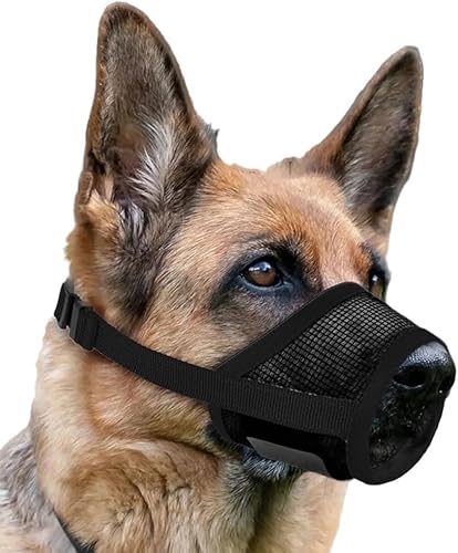 Fdeety Hochwertiger Hundemaulkorb Mit Verstellbarem Riemen Atmungsaktives Netzdesign Für Optimale Sicherheit Und Komfort Ideal Für Verschiedene Hunderassen Langlebig Und Sicher(Containing Iron, M) von FDEETY