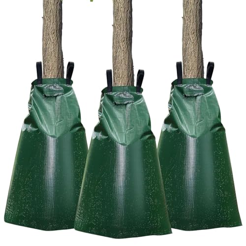 20 Gallonen Bewässerungsbeutel für Bäume – 2er Set Wiederverwendbarer Tropfbewässerungssäck (75 L) mit Reißverschluss aus PE, geeignet für frisch gepflanzte und etablierte Bäume im Garten von FDEWHAXIRN