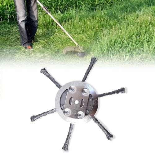 Rasentrimmerkopf mit Draht, Neuer Metall-Unkrautentferner 2025, Universal-Unkrautentferner für Akku-Rasenmäher, Unkrautvernichter, Unkrautmesser aus Metall. von FDEWHAXIRN