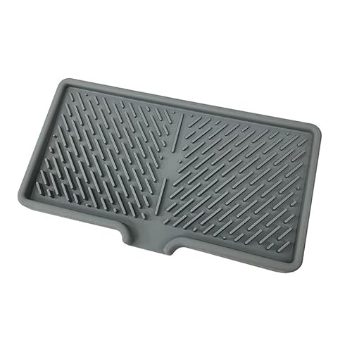 Silikon-Abtropfmatte – hitzebeständiges, rutschfestes Küchentheken-Pad, dicker Schneidebrett-Stabilisator, schnell trocknende Matte für Spüle, Tischplatte, Kühlschranktablett (große & kleine Größen) von FDEWHAXIRN