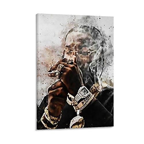 FDGER Pop Smoke Poster, dekoratives Gemälde, Leinwand, Wandkunst, Wohnzimmer, Poster, Schlafzimmer, Gemälde, 30 x 45 cm von FDGER