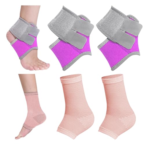 2 Paar Kinderfußschützer, Knöchelschützer, Elastische Fußschützer, Knöchelstützhülsen, Sportfußschützer 2 Paar Kinderfußschützer, Knöchelschützer, Elastische Fußschützer, Knöchelstützhülsen, Sportfußschützer von FDGGT